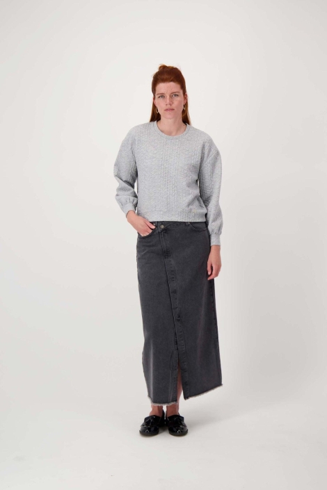Zusss kabel structuur sweater